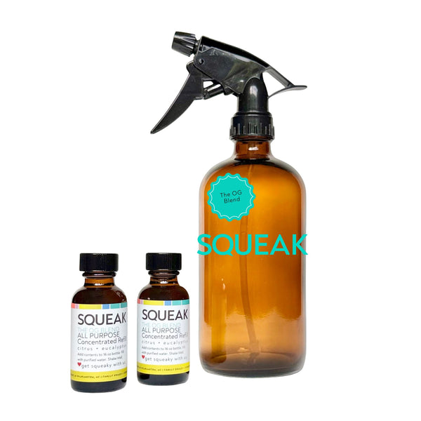 2 Pack Refill + Amber Glass Forever Bottle | OG Blend | citrus + eucalyptus