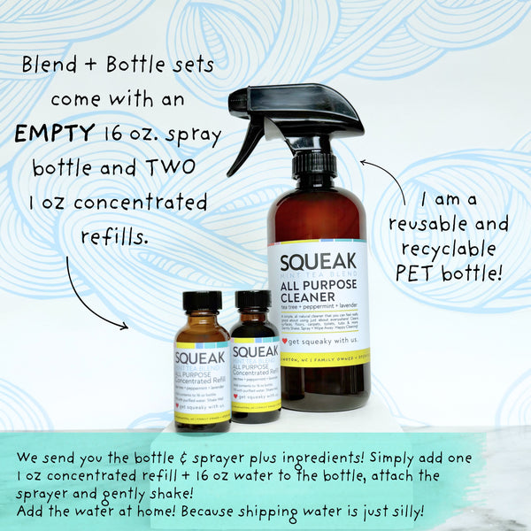 Reusable PET Plastic Blend + Bottle | Mint Tea | Set of Two