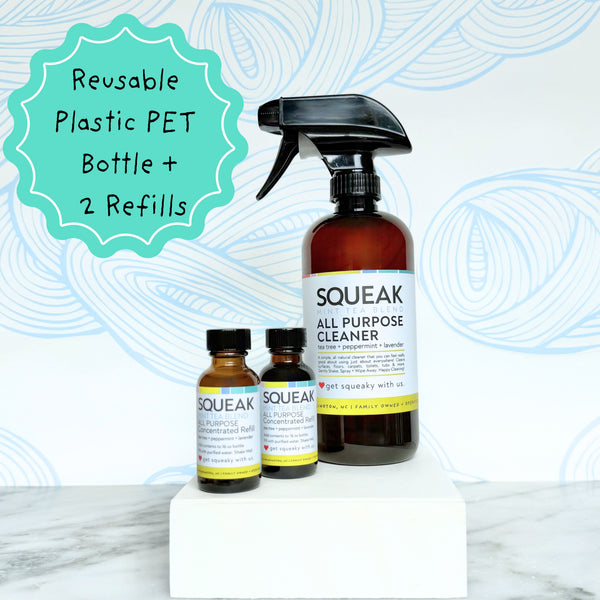 Reusable PET Plastic Blend + Bottle | Mint Tea | Set of Two
