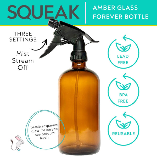 Amber Glass Forever Bottle | 16 oz.