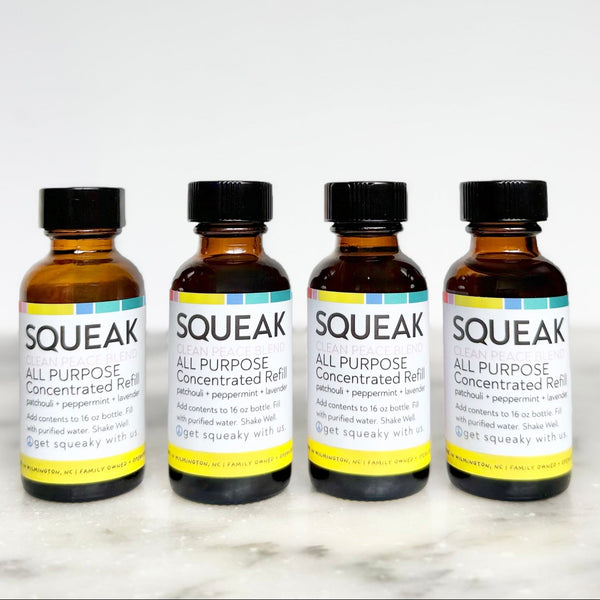 Set of FOUR | ALL PURPOSE Clean Peace Blend Concentrated Refill | patchouli + peppermint + lavender
