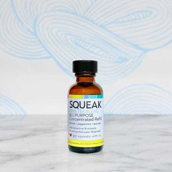 Clear Glass Forever Bottle + Mint Tea Blend | peppermint + tea tree + lavender