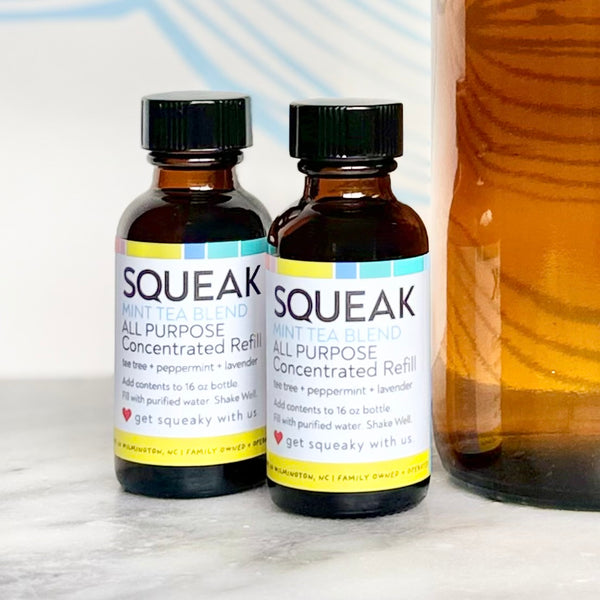 2 Pack Refill + Amber Glass Forever Bottle | Mint Tea Blend | peppermint + tea tree + lavender