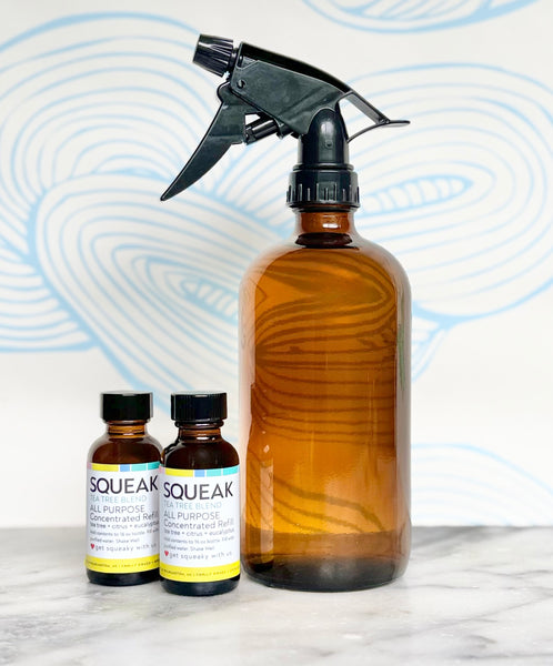2 Pack Refill + Amber Glass Forever Bottle | Tea Tree Blend  |  tea tree + citrus + eucalyptus