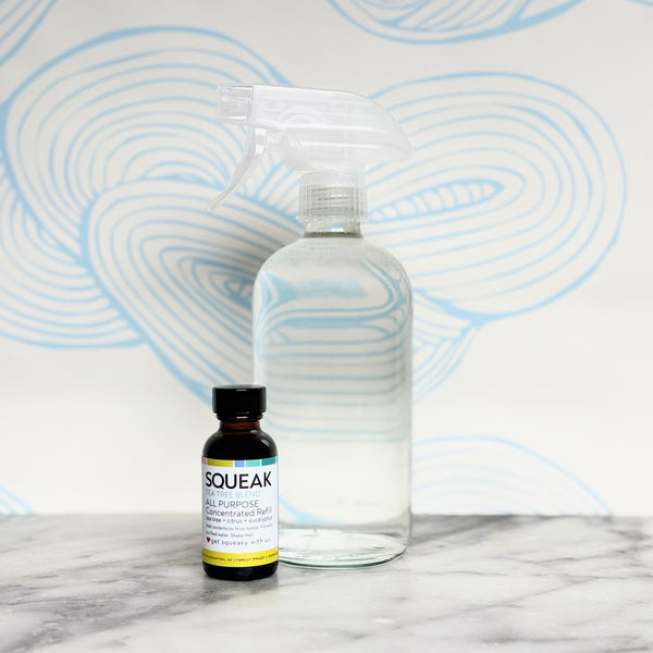 Clear Glass Forever Bottle + Tea Tree Blend  |  tea tree + citrus + eucalyptus